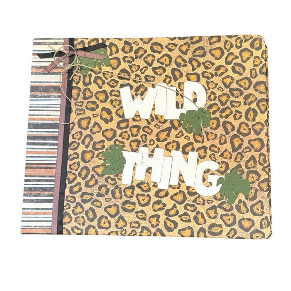 Custom Leopard Print Wild Thing Scrapbook - Picture 1 of 4